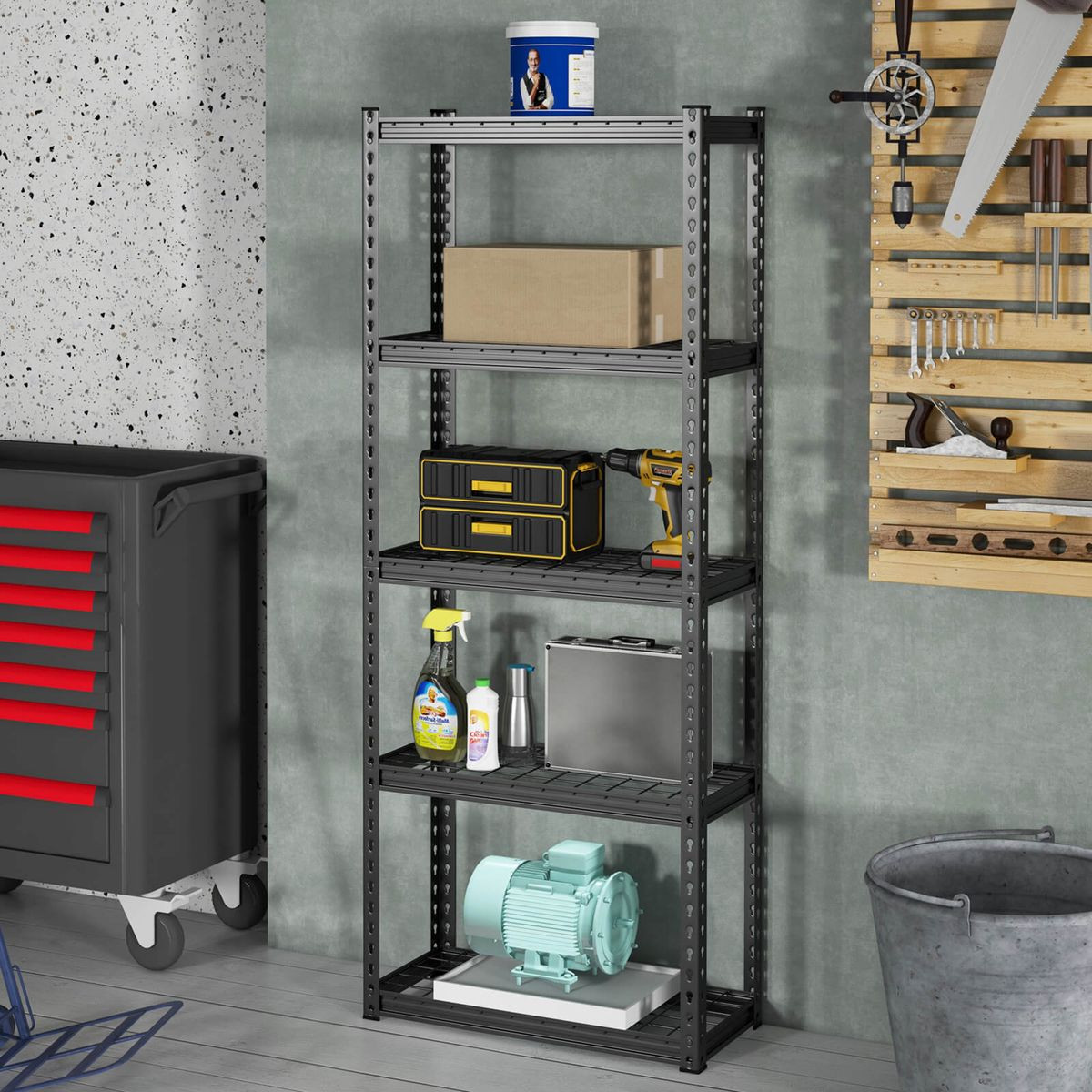 5-Tier Heavy Duty Metal Shelving Unit (Set of 4) product image