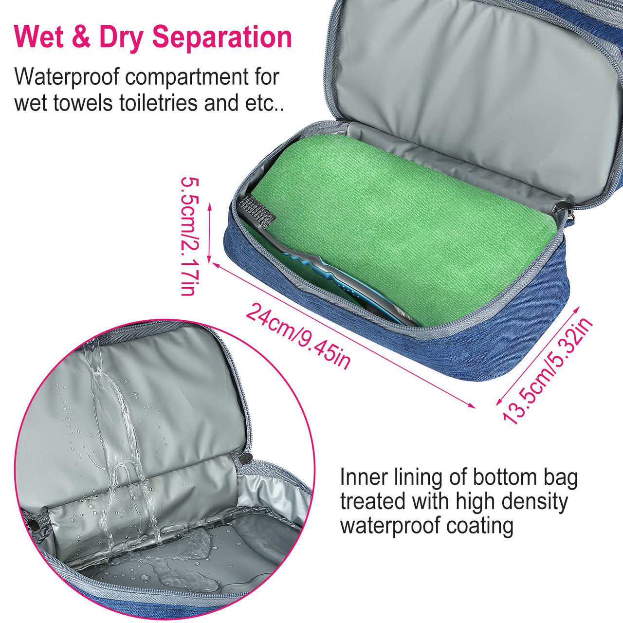 Large Hanging Toiletry Bag with Compartments product image