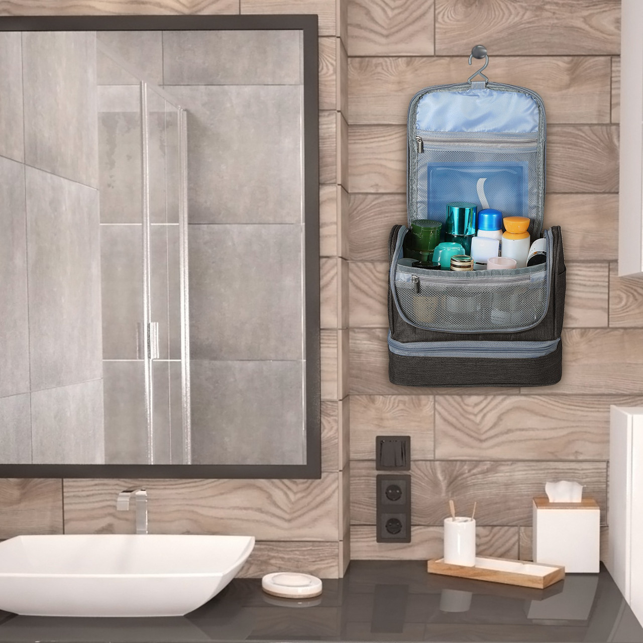 Large Hanging Toiletry Bag with Compartments product image