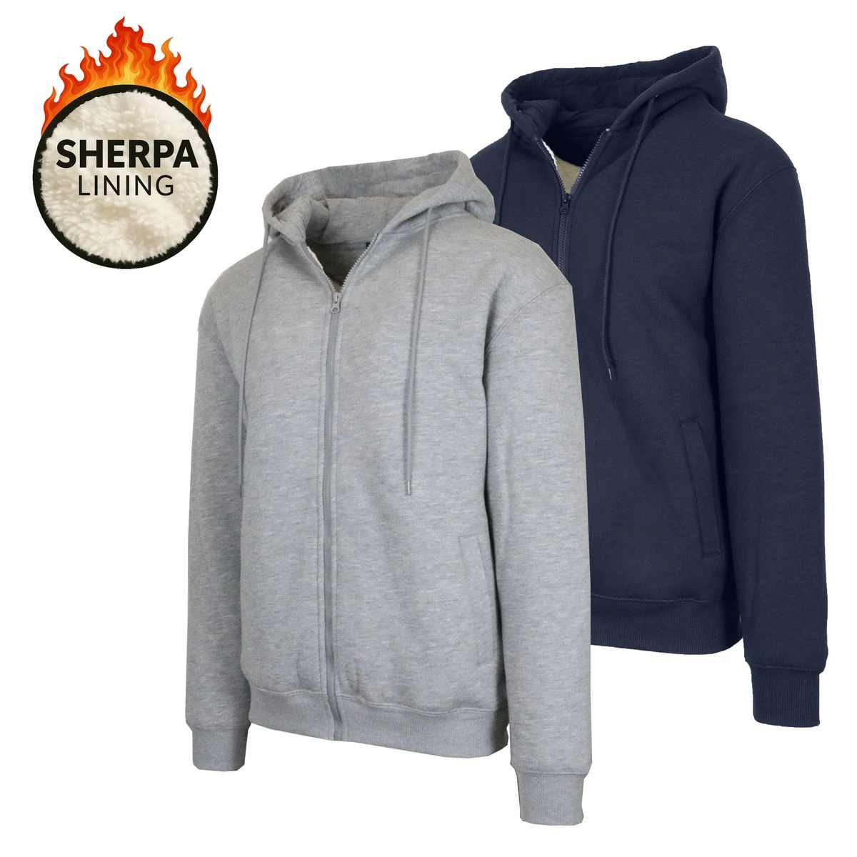 Men's Regular Fit Heavyweight Sherpa Fleece Lined Hoodie (S-3XL) product image