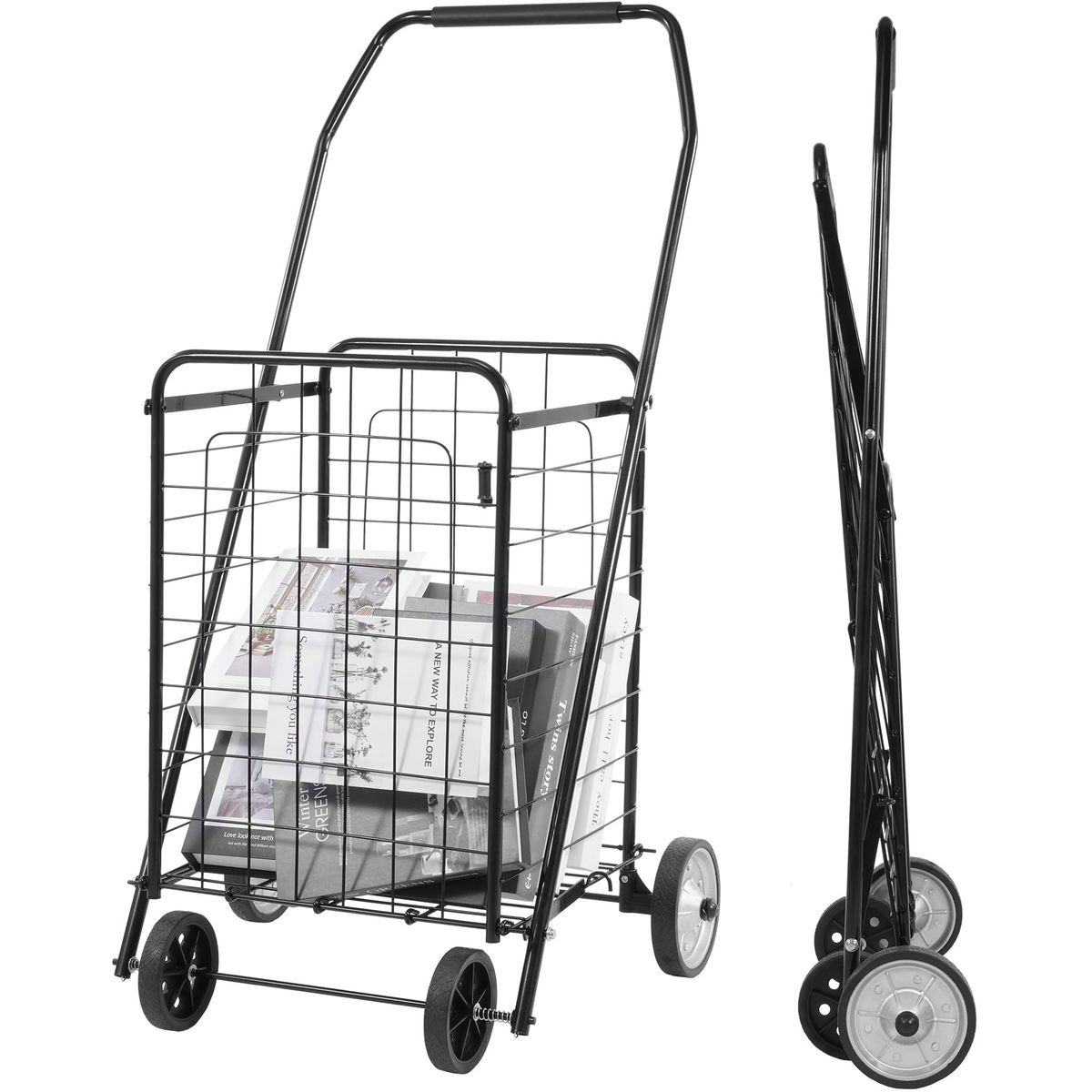 Elevon Foldable Shopping Utility Cart, Collapsible Durable Grocery Utility Cart product image