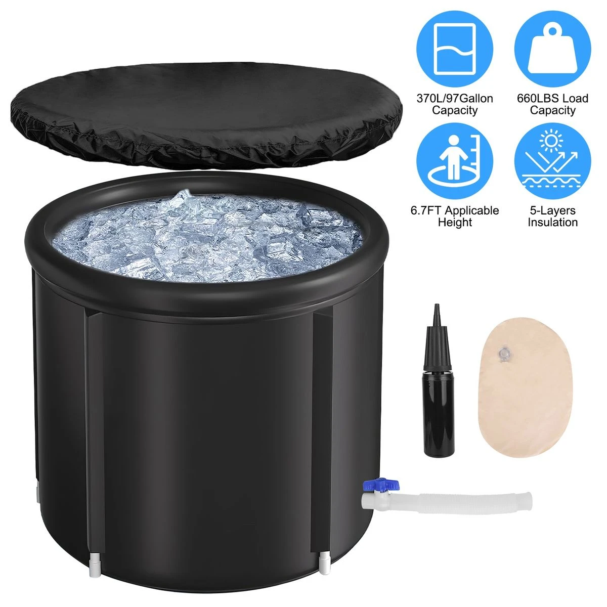 97-Gallon Ice Bath Tub with Cover  product image