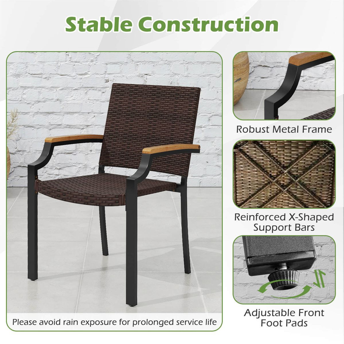 9-Piece Patio Dining Set with 79” Rectangular Dining Table and Chairs product image