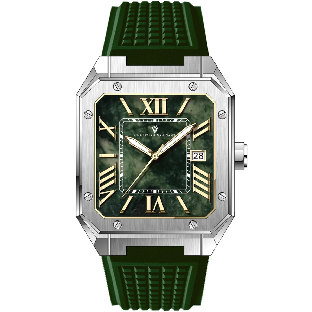 Christian Van Sant Men's Mosaic Green Dial Watch product image