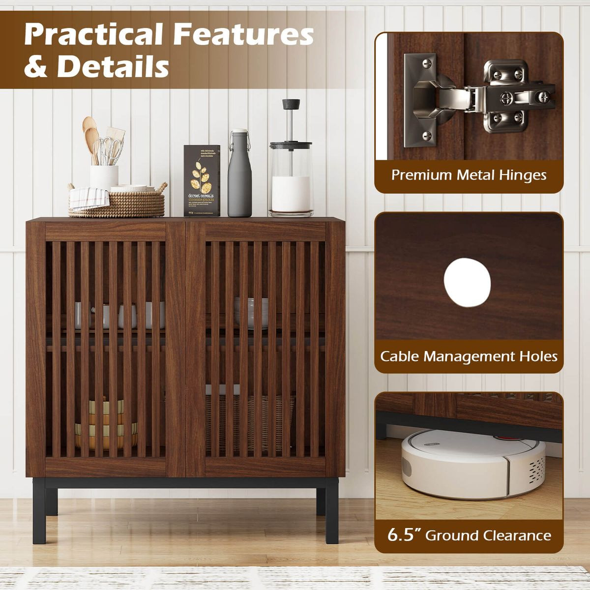 Sideboard Buffet Cabinet with 3-Level Adjustable Shelf  product image