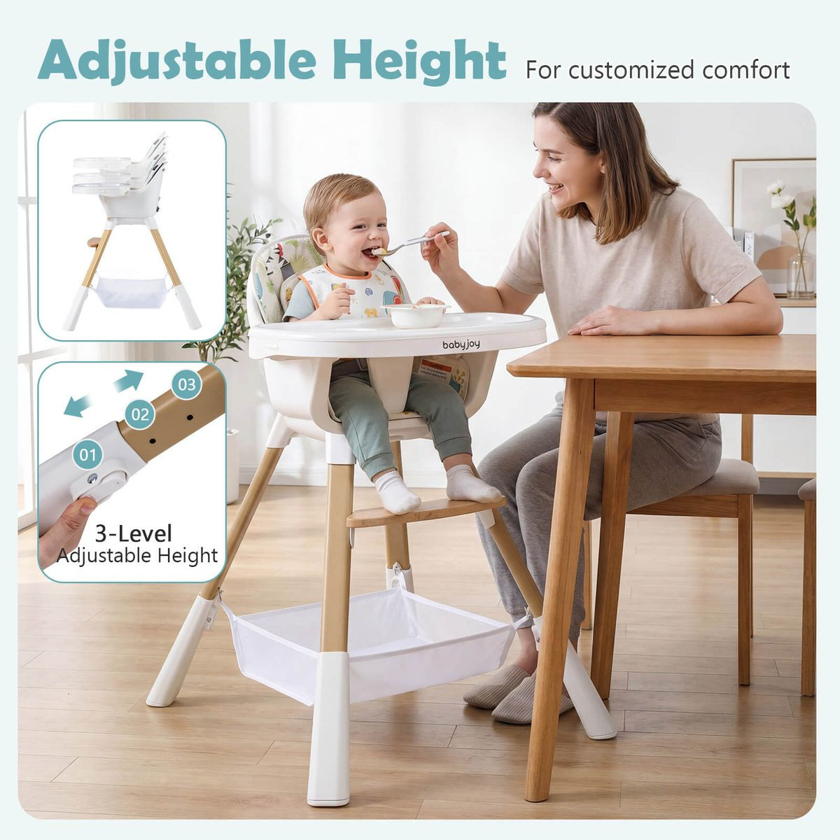 4-in-1 Convertible High Chair for Babies and Toddlers product image