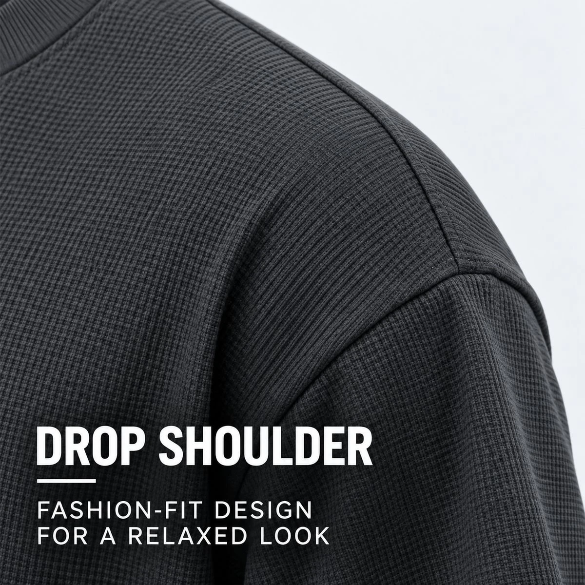 Men’s Heavyweight Micro Waffle Knit Drop Shoulder Tee (5-Pack) product image