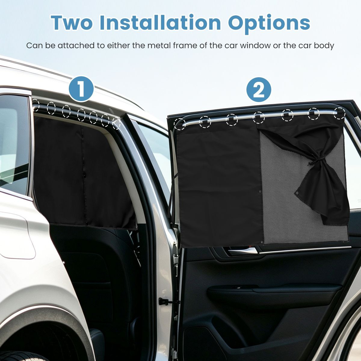 Double-Layer Magnetic Car Window Shade (2-Pack) product image