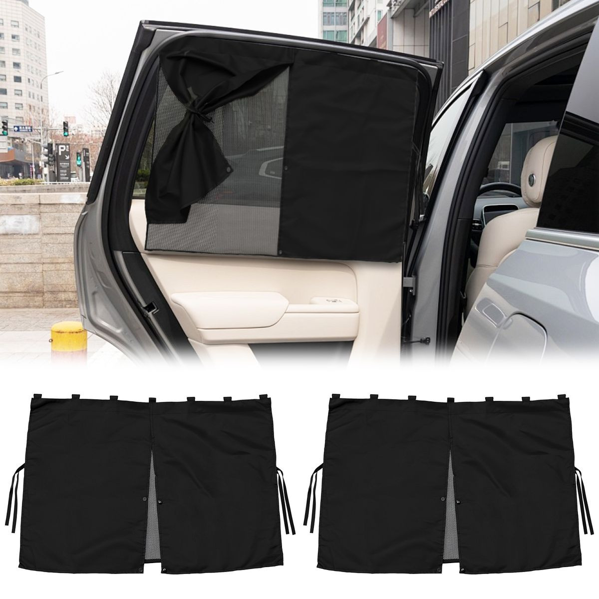 Double-Layer Magnetic Car Window Shade (2-Pack) product image