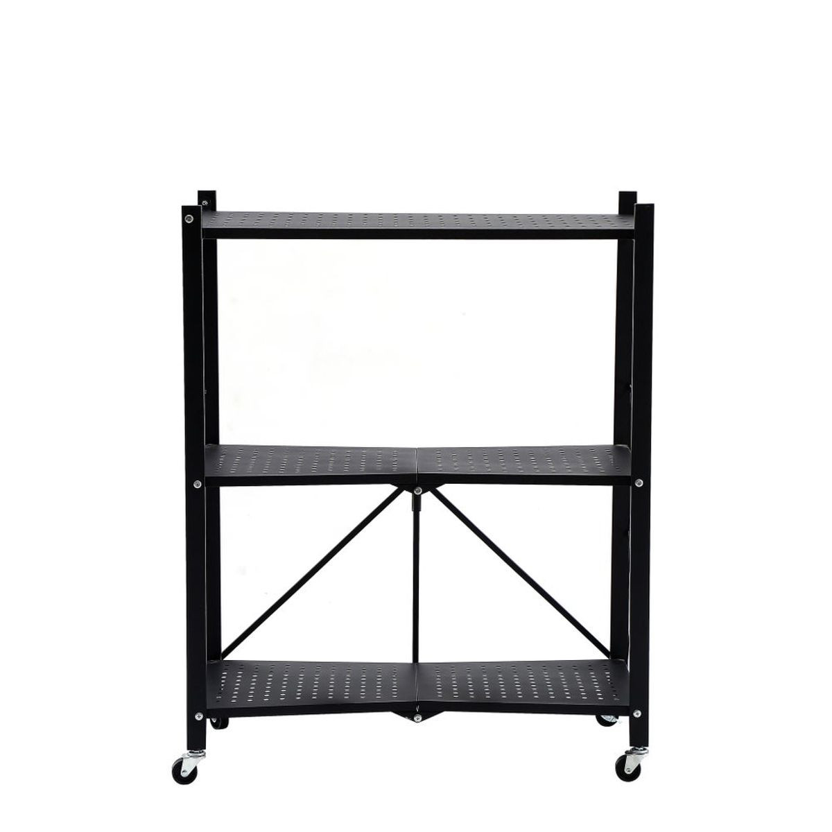 3-Tier Foldable Metal Storage Shelving Unit product image
