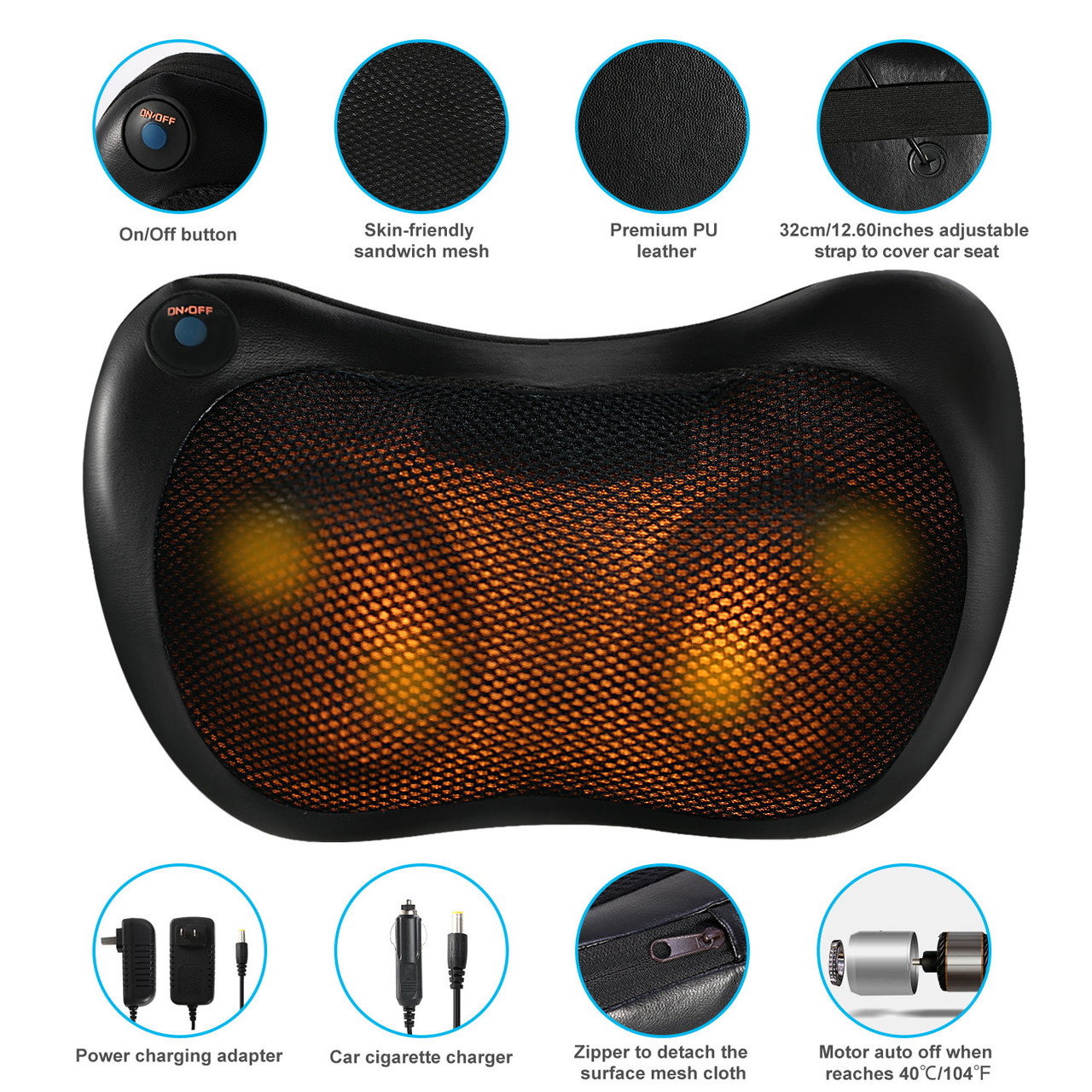 iMounTEK Back & Neck Massage Pillow product image