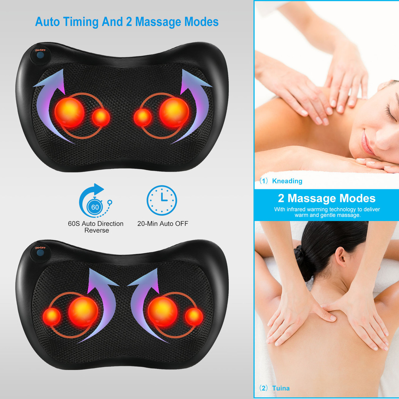 iMounTEK Back & Neck Massage Pillow product image