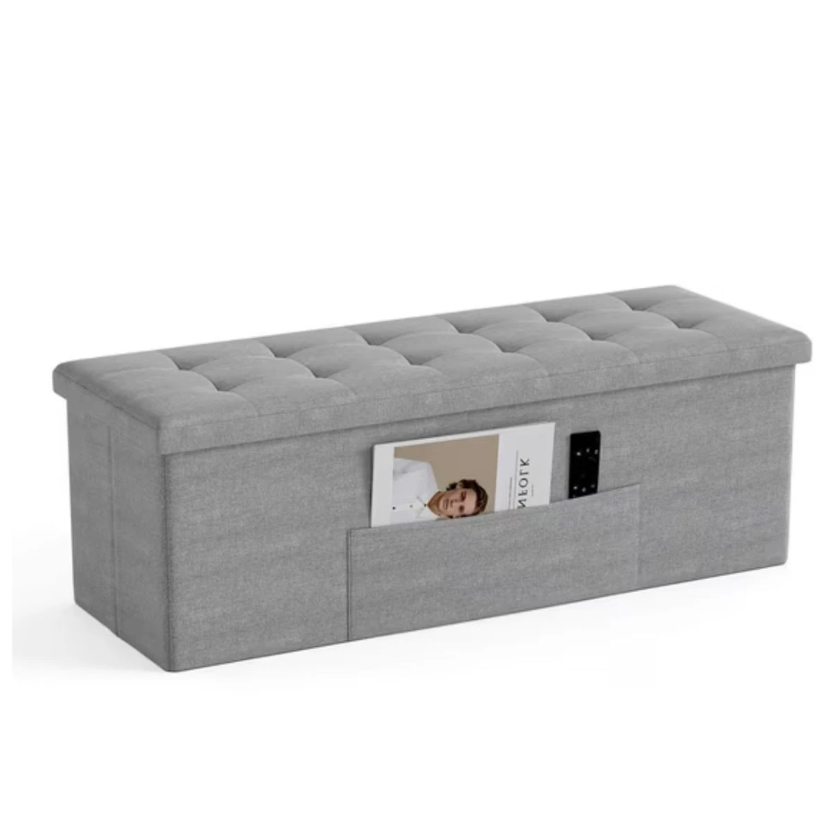 Fabric Folding Storage Ottoman Bench product image