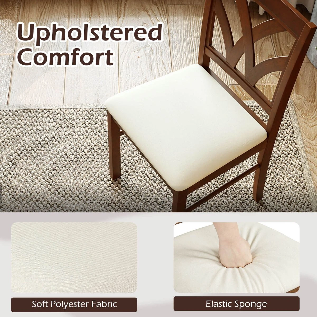 Upholstered Wooden Dining Chairs (Set of 2 or 4)  product image