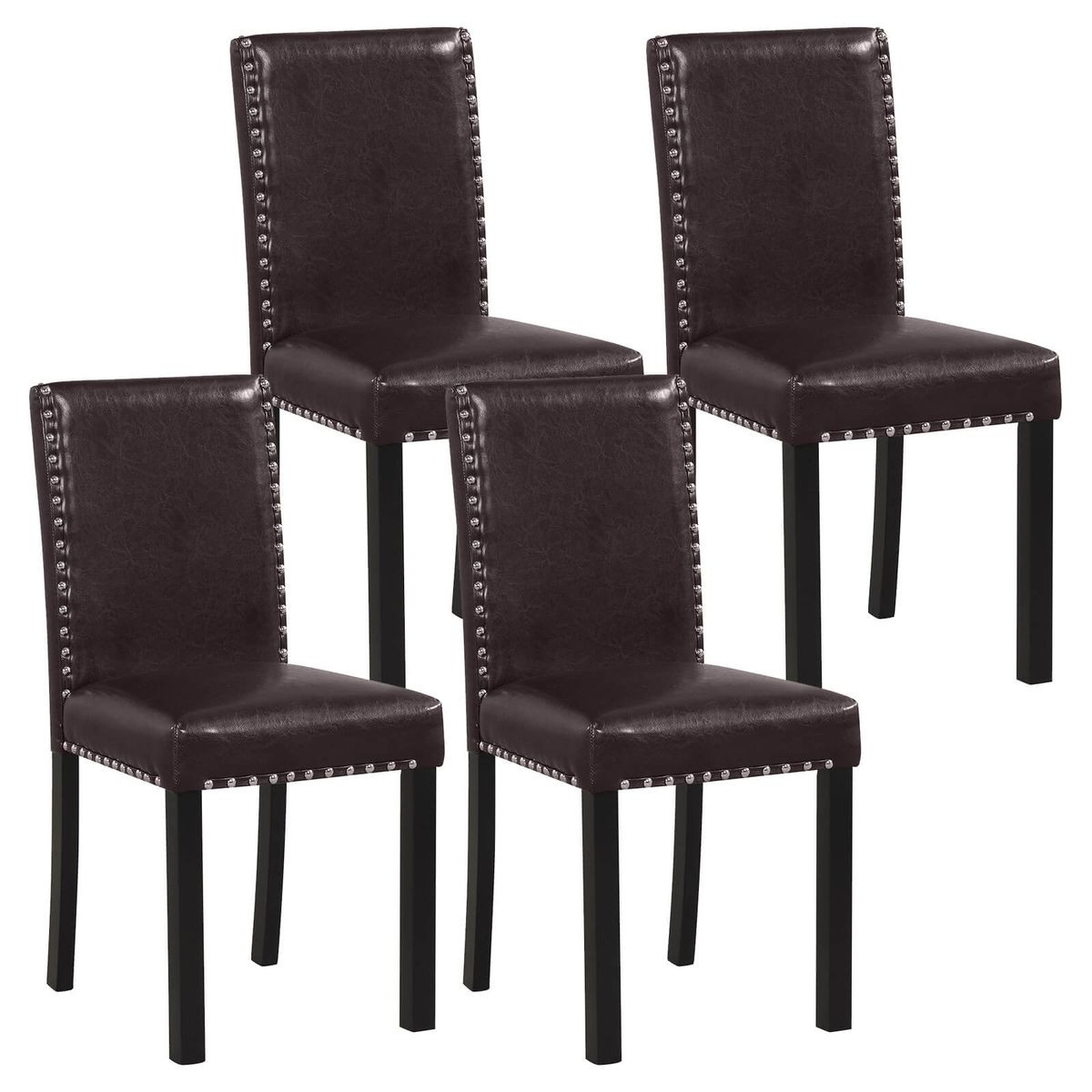 Dining Chair with Smooth Faux Leather Upholstery (Set of 2 or 4) product image