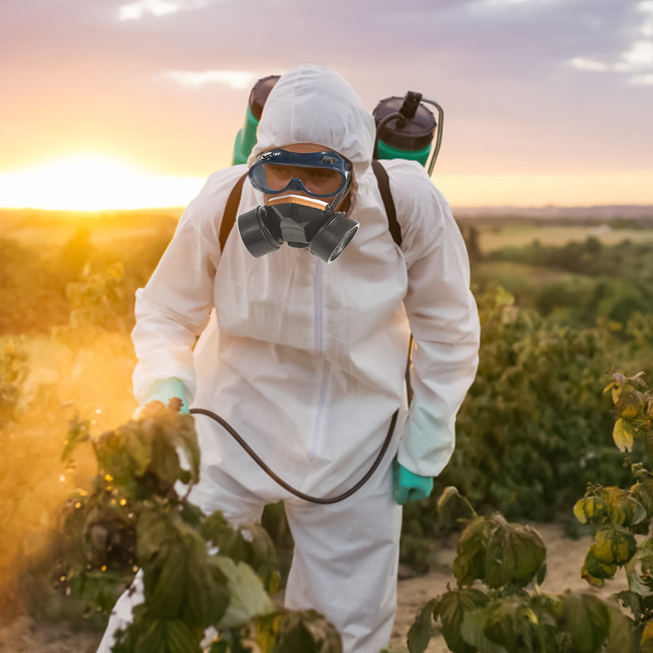 Respirator Anti-Dust Gas Mask & Anti-Fog Goggles product image