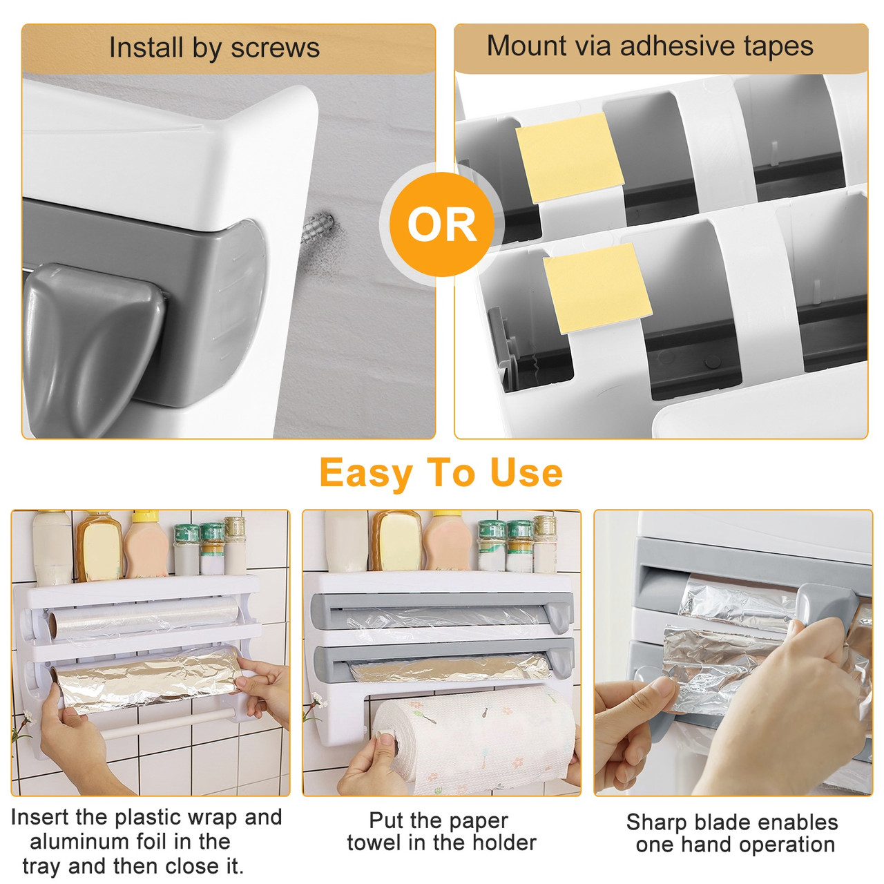 Paper Towel, Foil, and Plastic Wrap Dispenser product image