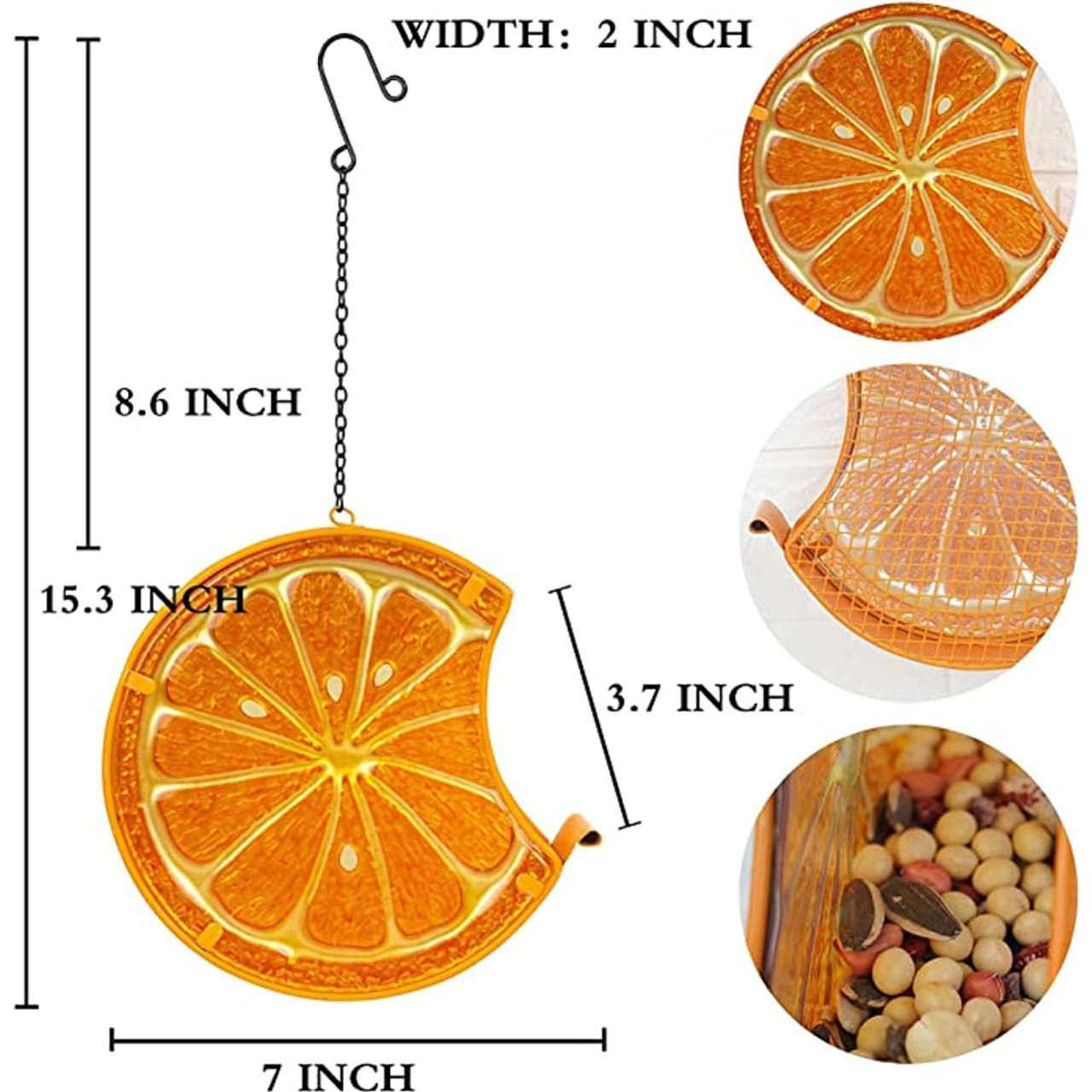 Squirrel Proof Orange Shape Bird Feeder product image