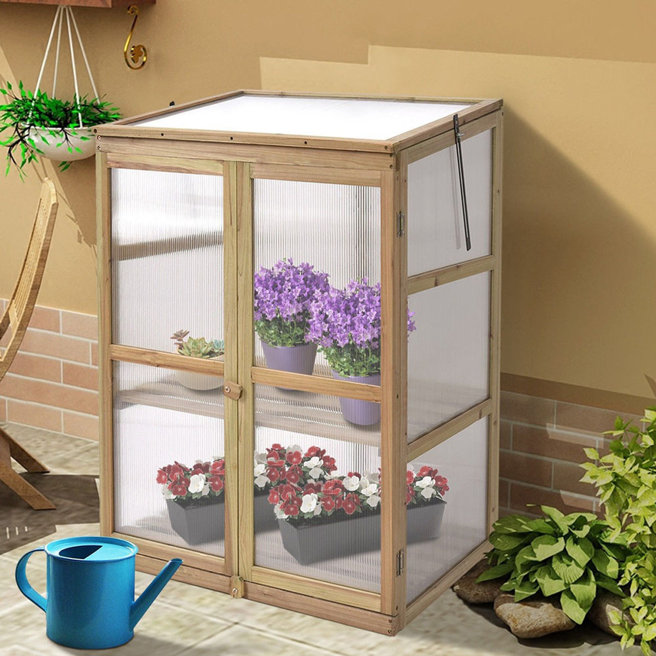 Portable Wooden Cold Frame Greenhouse product image