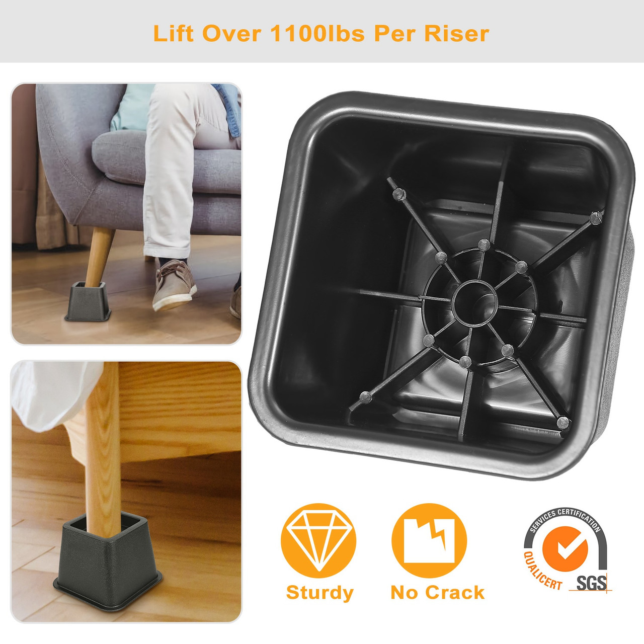 iMounTEK® Furniture Risers 8-Piece Set product image