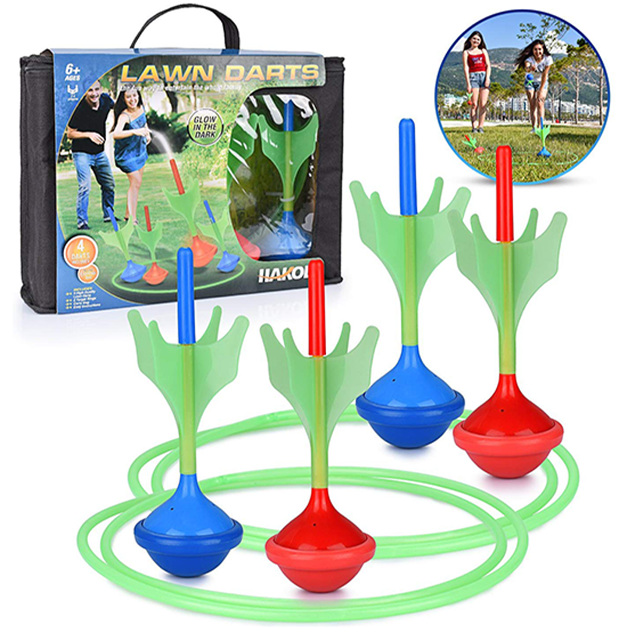 Hakol® Glow-in-the-Dark Lawn Darts Game product image
