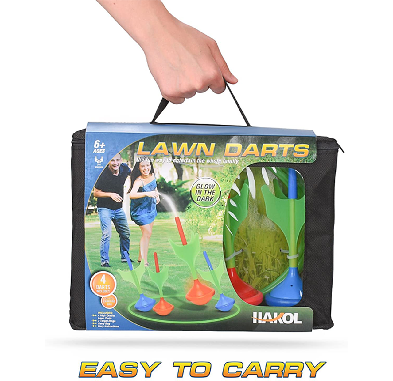 Hakol® Glow-in-the-Dark Lawn Darts Game product image