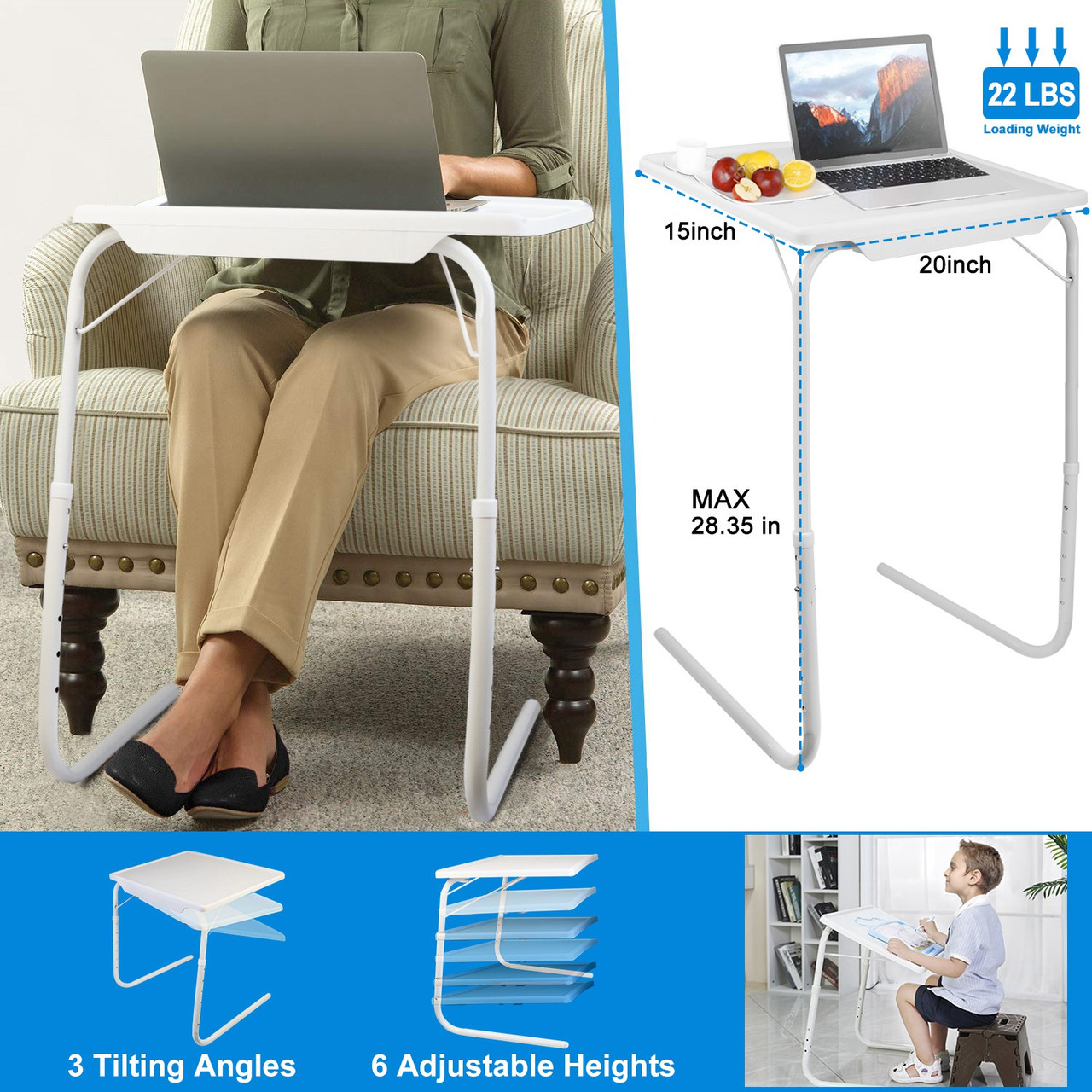 Portable Adjustable Tray Table product image