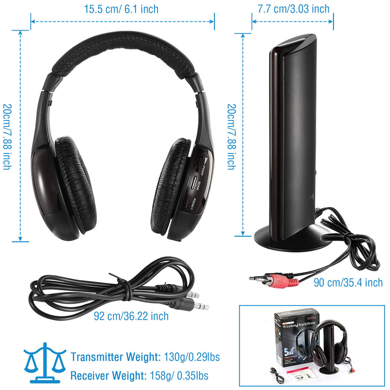 iMounTEK® Wireless RF Headphones product image