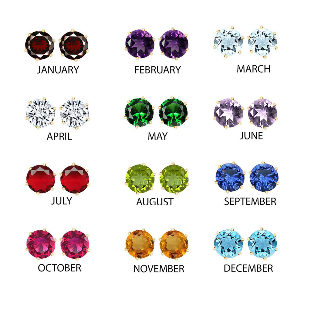 2.00 CTTW Round Crystal Stud Earrings product image