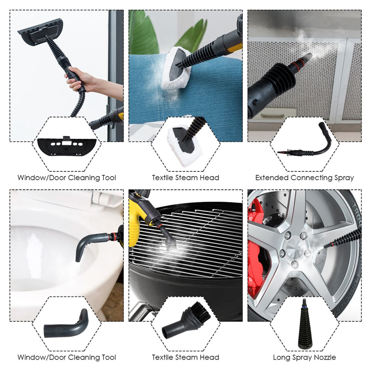 Multifunctional Portable 1,050-Watt Household Steam Cleaner product image