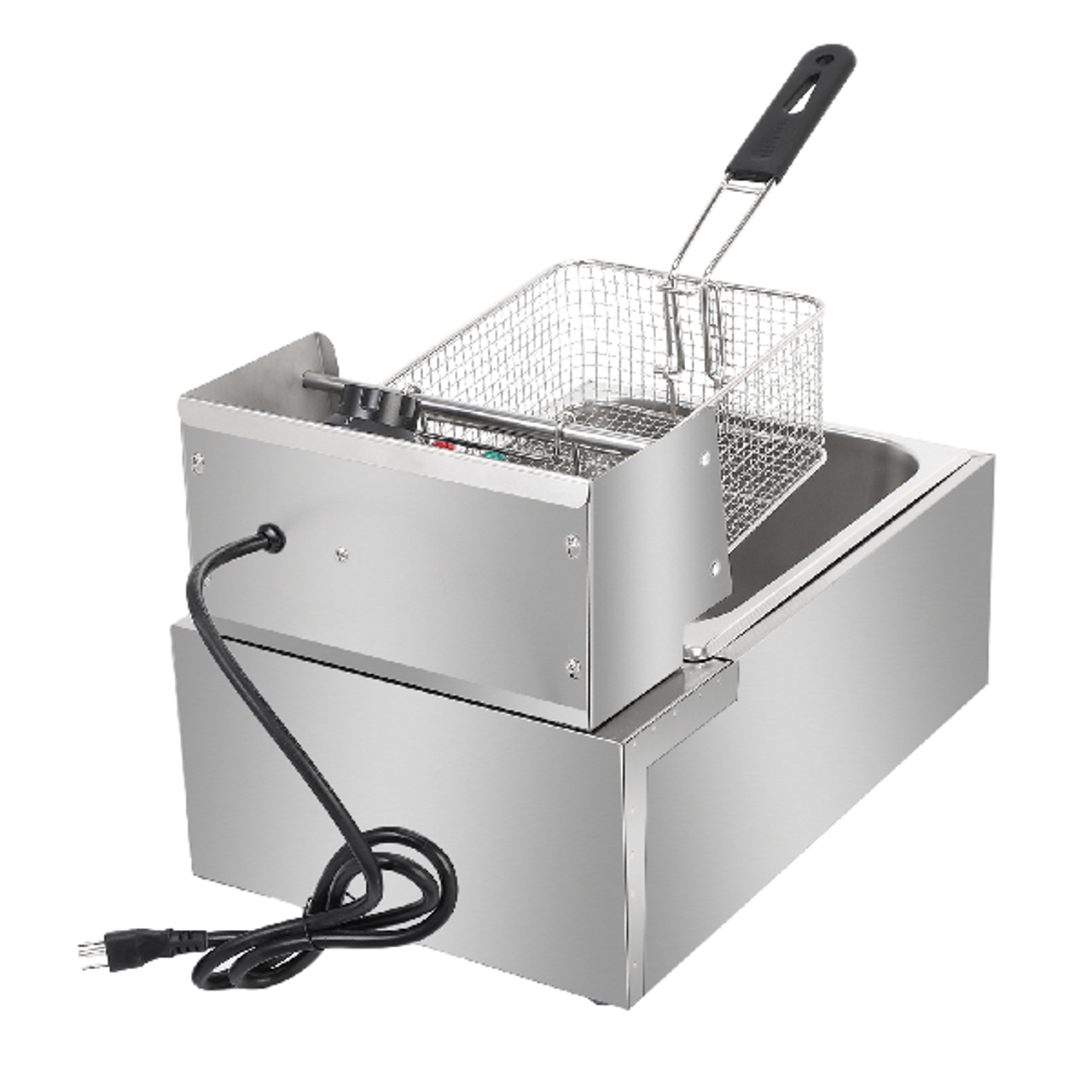 Stainless Steel 2,500W 6.3-Quart Single-Cylinder Electric Fryer product image