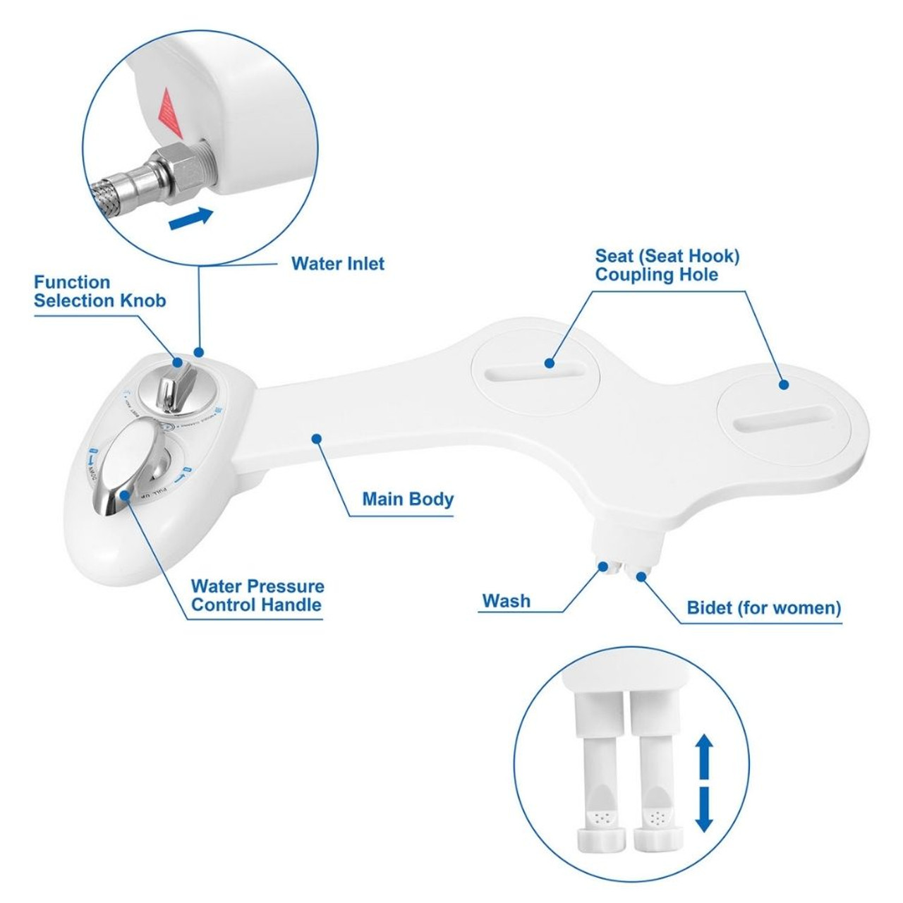 Easy-Install Bidet with Self-Cleaning Dual Nozzle product image