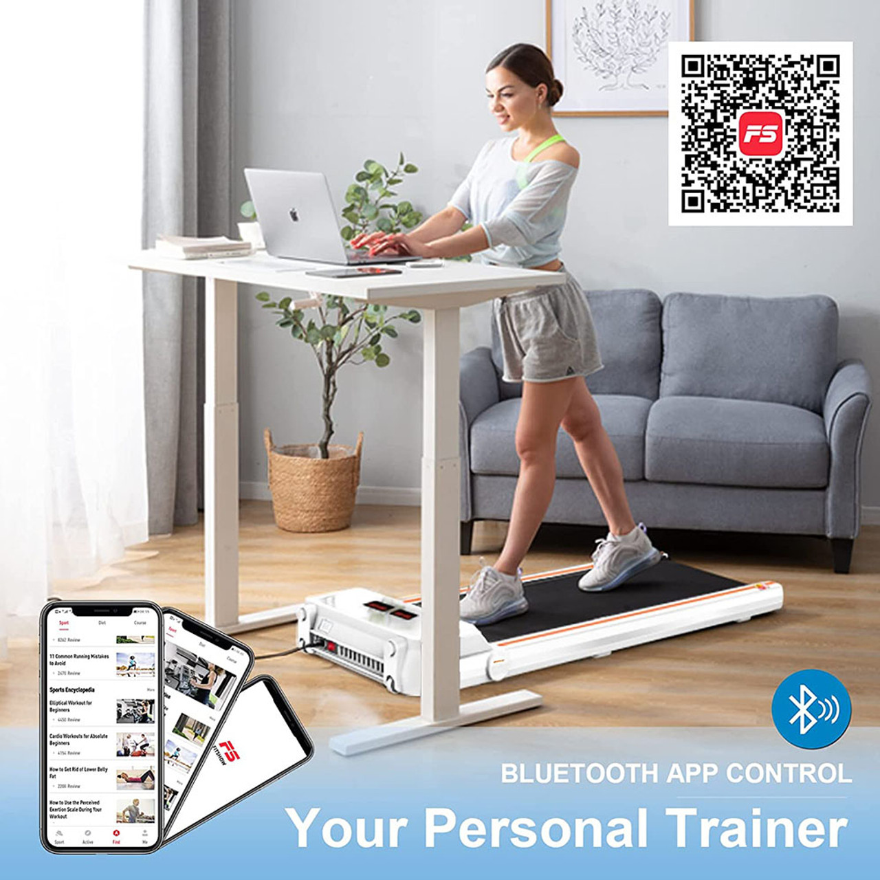 Under-Desk 2.5HP Slim Walking Treadmill product image