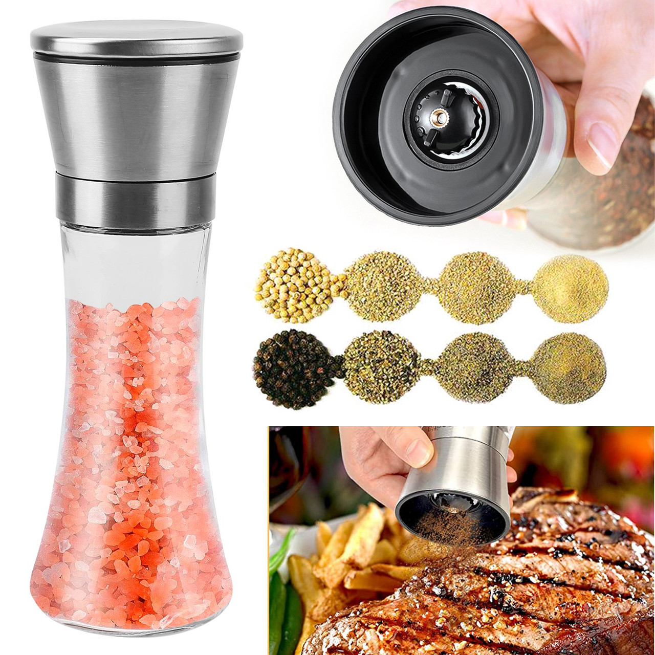 NewHome™ Stainless Steel Salt or Pepper Grinder product image