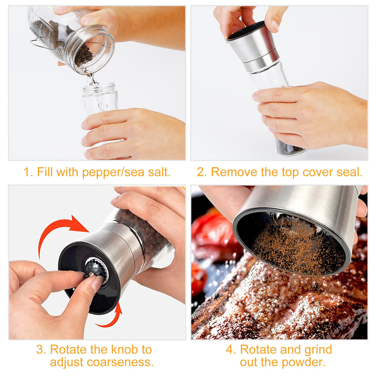 NewHome™ Stainless Steel Salt or Pepper Grinder product image