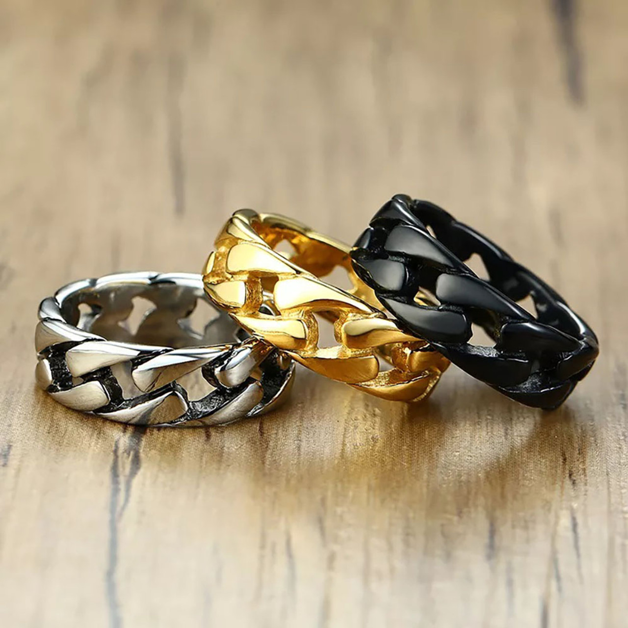 Link Chain Stainless Steel Ring product image