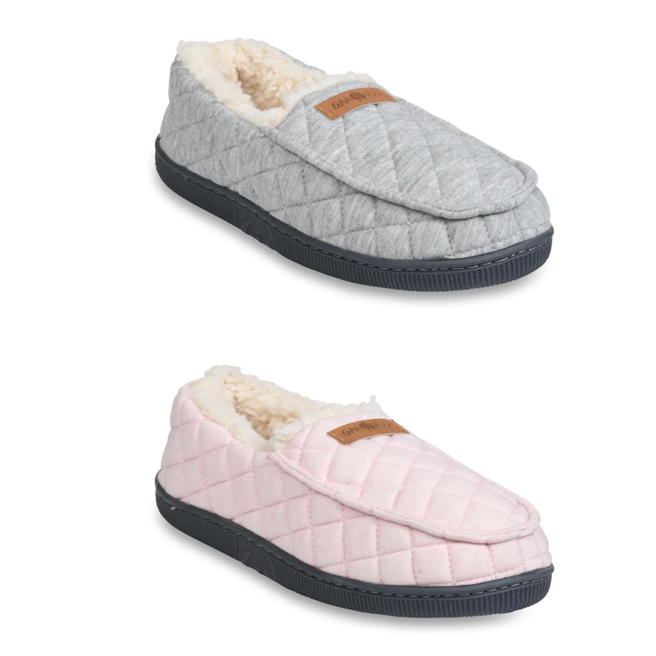 GaaHuu Women's Quilt Jersey Moccasin Slippers product image