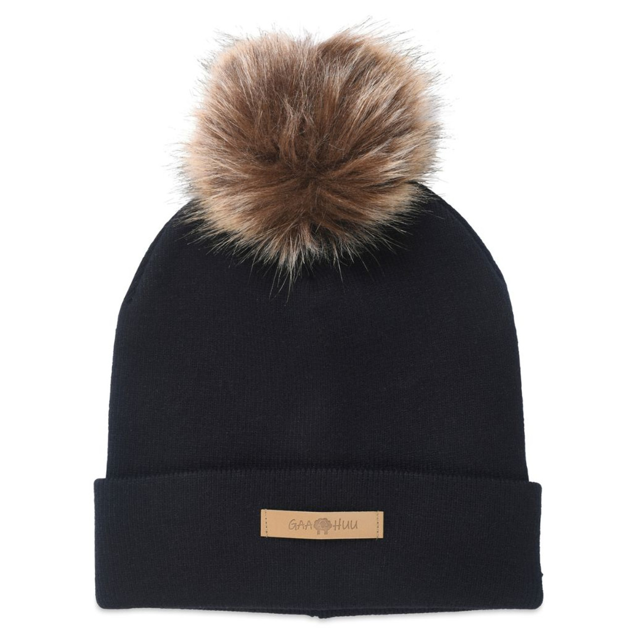 GaaHuu Women's Super Soft Cuff Cap with Faux Fur Pom product image