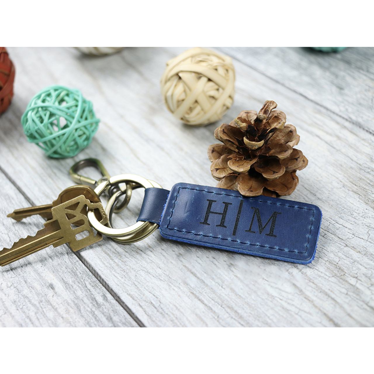  Custom Personalized Leather Keychain  product image