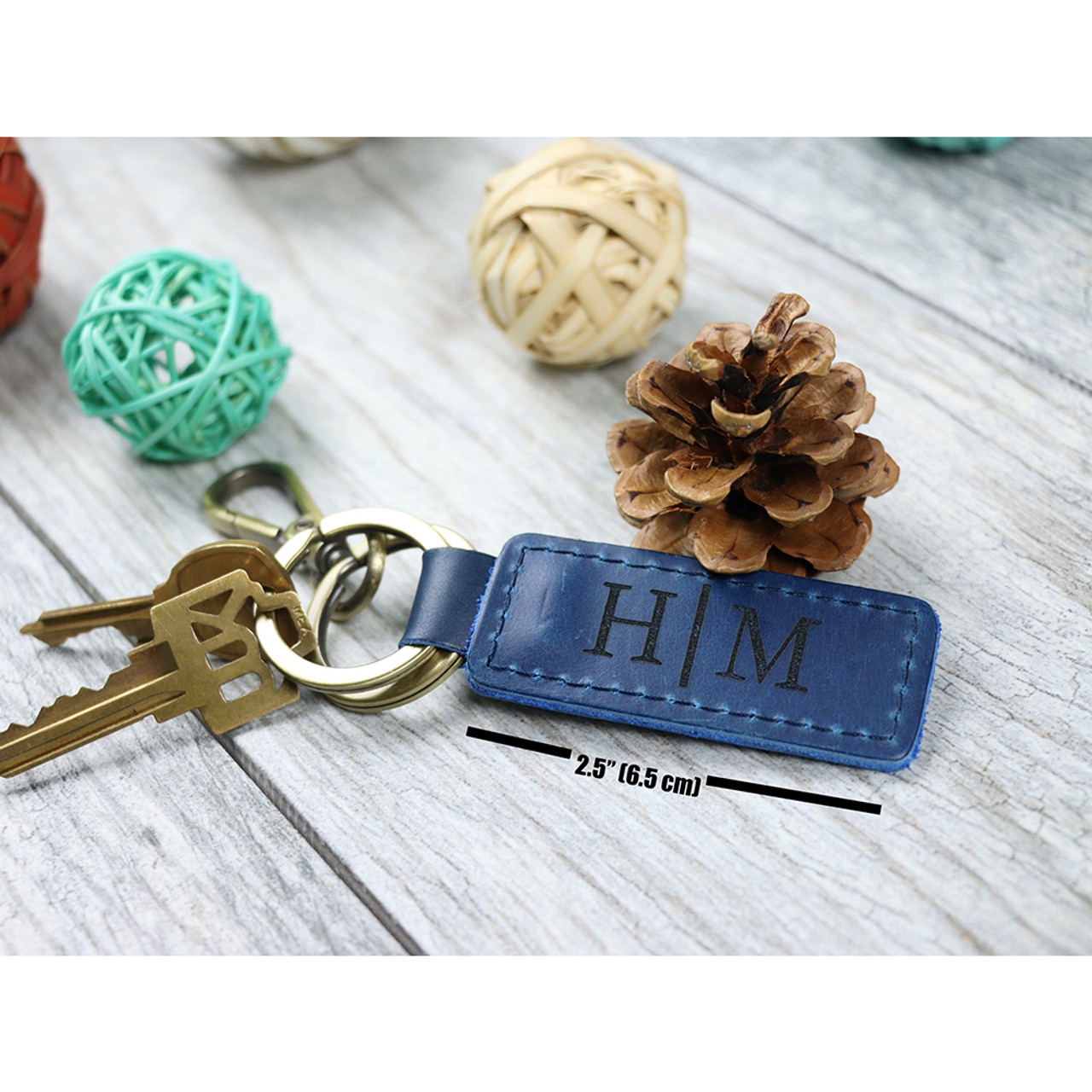  Custom Personalized Leather Keychain  product image