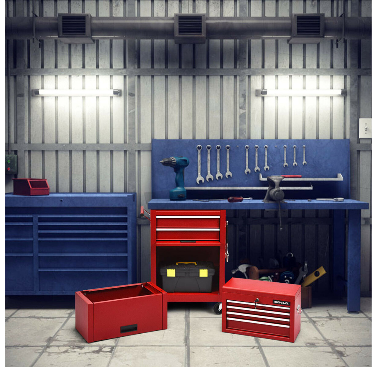 Red Rolling 6-Drawer Tool Chest with Riser product image