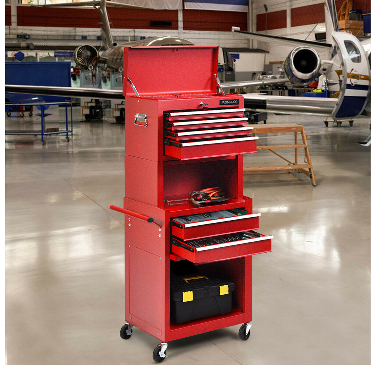 Red Rolling 6-Drawer Tool Chest with Riser product image