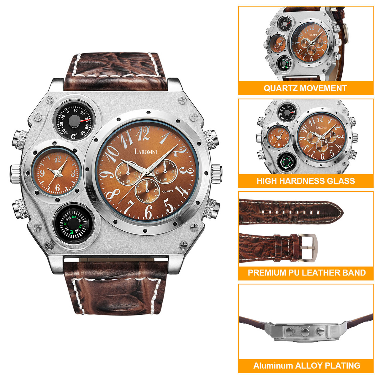 Laromni™ Military Style Men's Quartz Watch product image