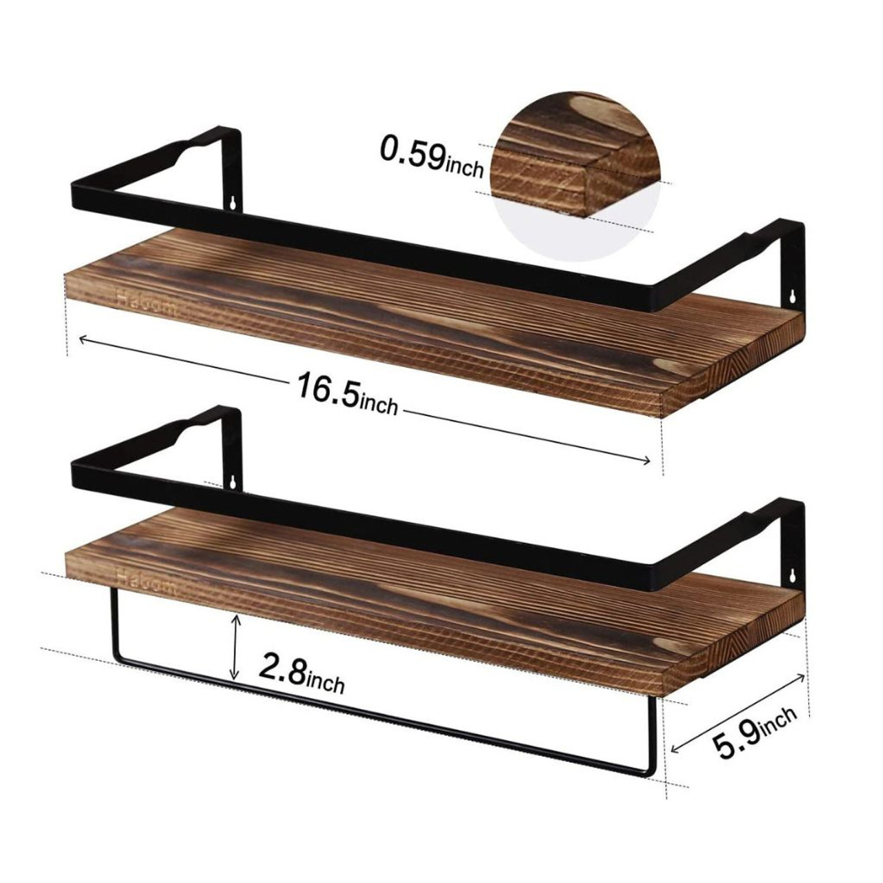 Wall-Mounted Floating Storage Shelves (Set of 2) product image
