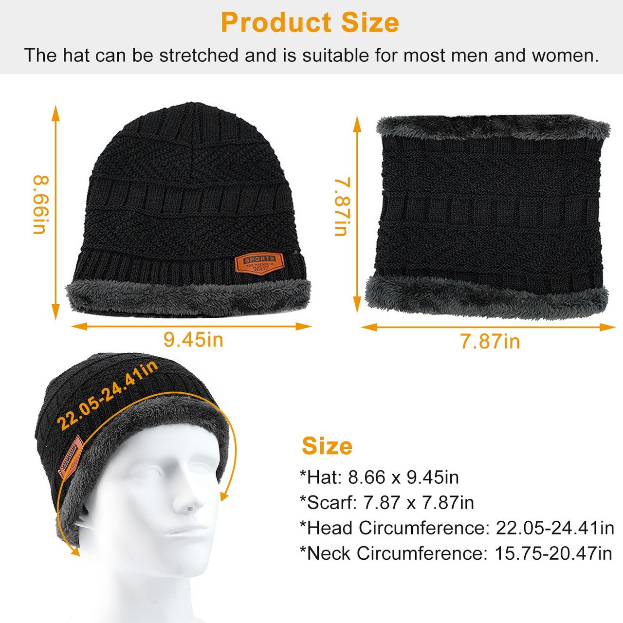 Winter Beanie Hat Scarf  product image