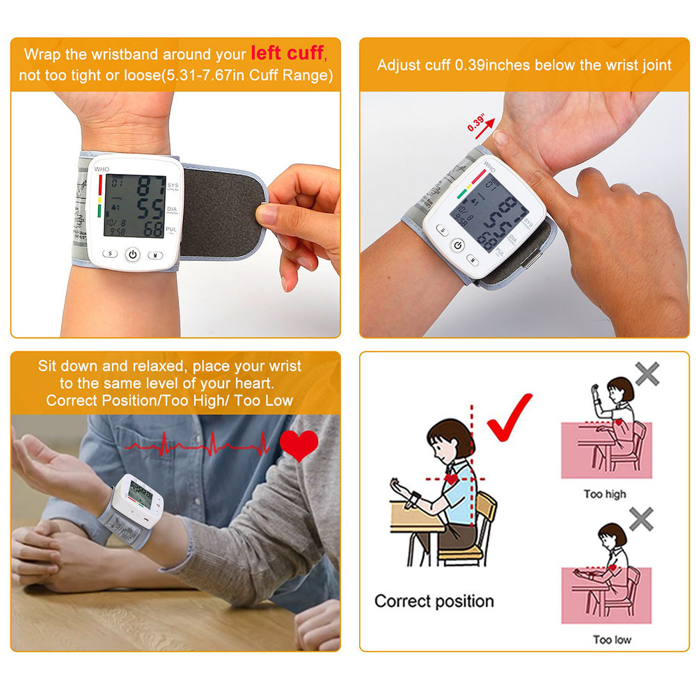 LCD Wrist Blood Pressure Monitor product image