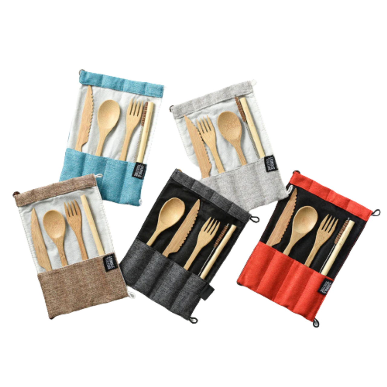 Jungle Culture® Handcrafted Reusable Bamboo Utensil and Straw Set product image