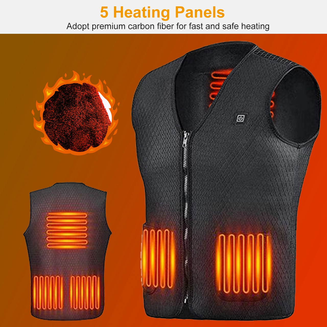 N'Polar™ 5-Zone Heated Vest (Power Bank Required) product image