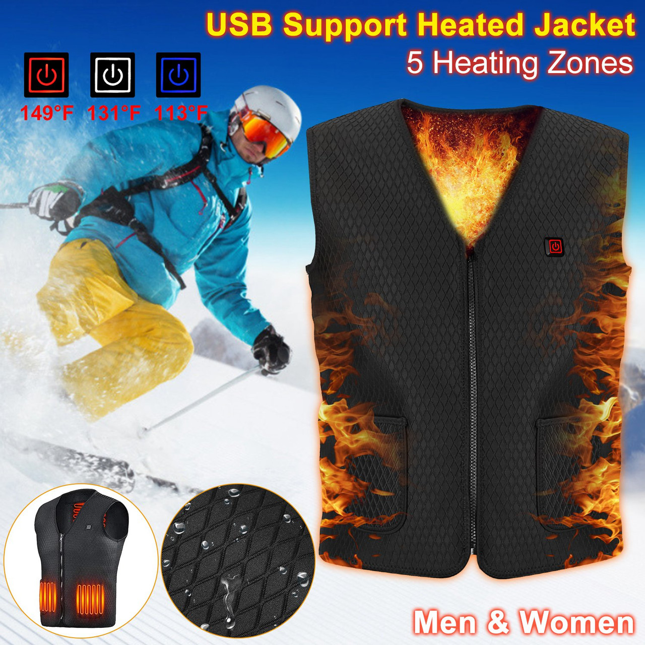 N'Polar™ 5-Zone Heated Vest (Power Bank Required) product image