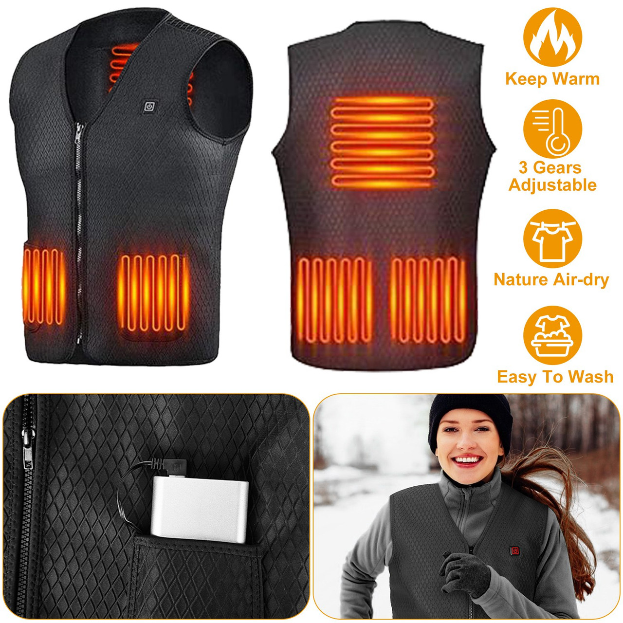 N'Polar™ 5-Zone Heated Vest (Power Bank Required) product image